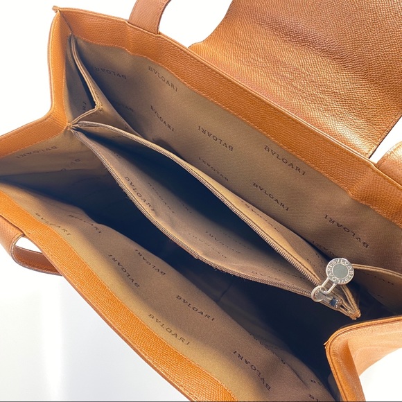 Authentic Vintage Bvlgari XLarge Leather Tote - Picture 14 of 16